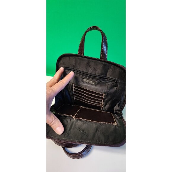 Vintage Diverso Italy Stylish Leather Backpack Bag - Picture 7 of 9